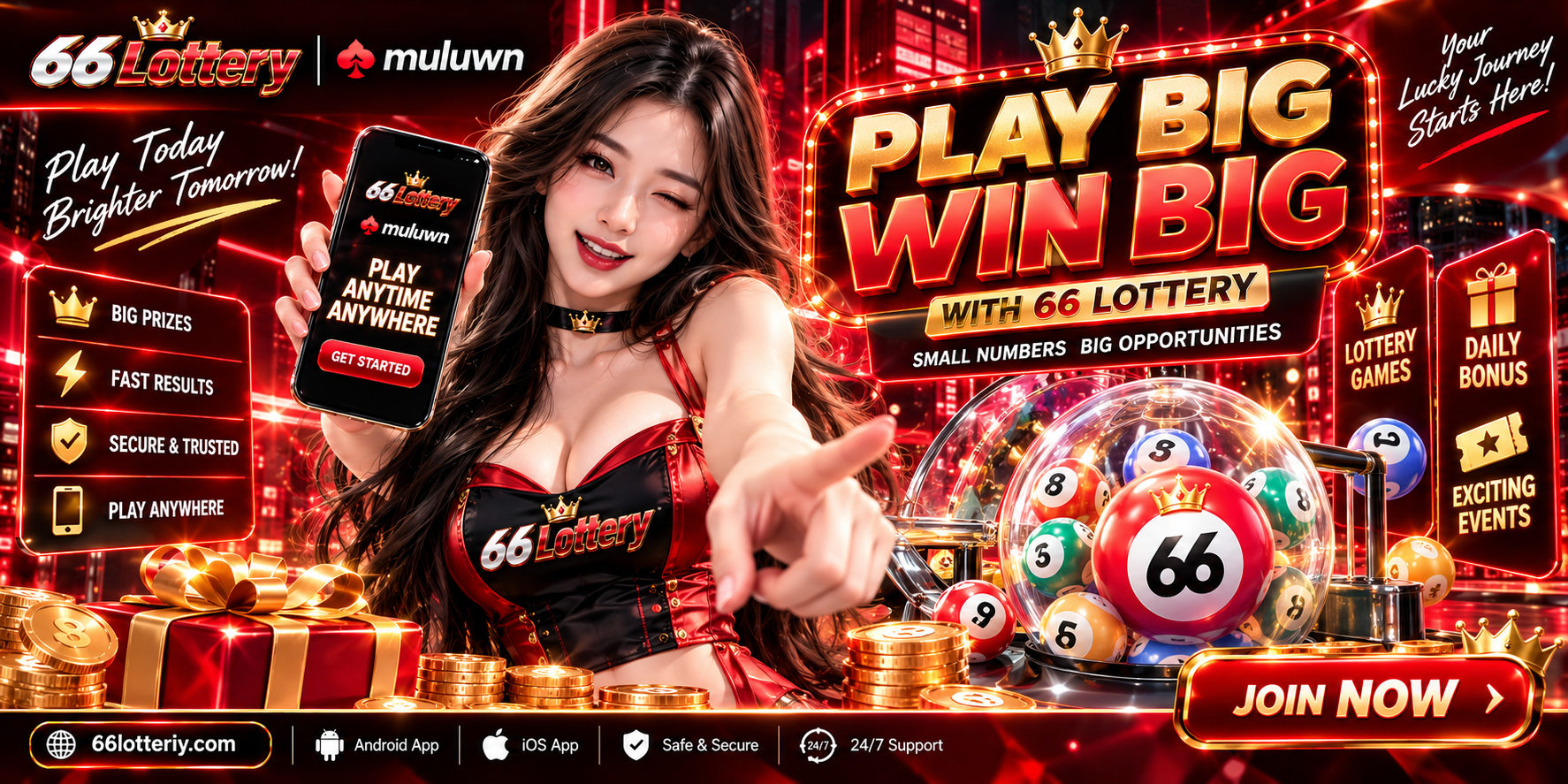 66 Lottery Prize Information banner